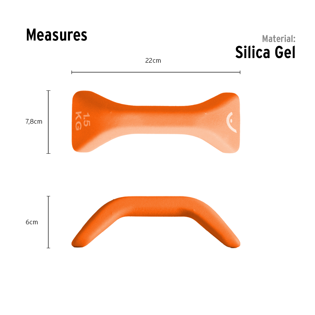 PAR DE MANCUERNAS DE NEOPRENO CABEZA 1,5 KG
