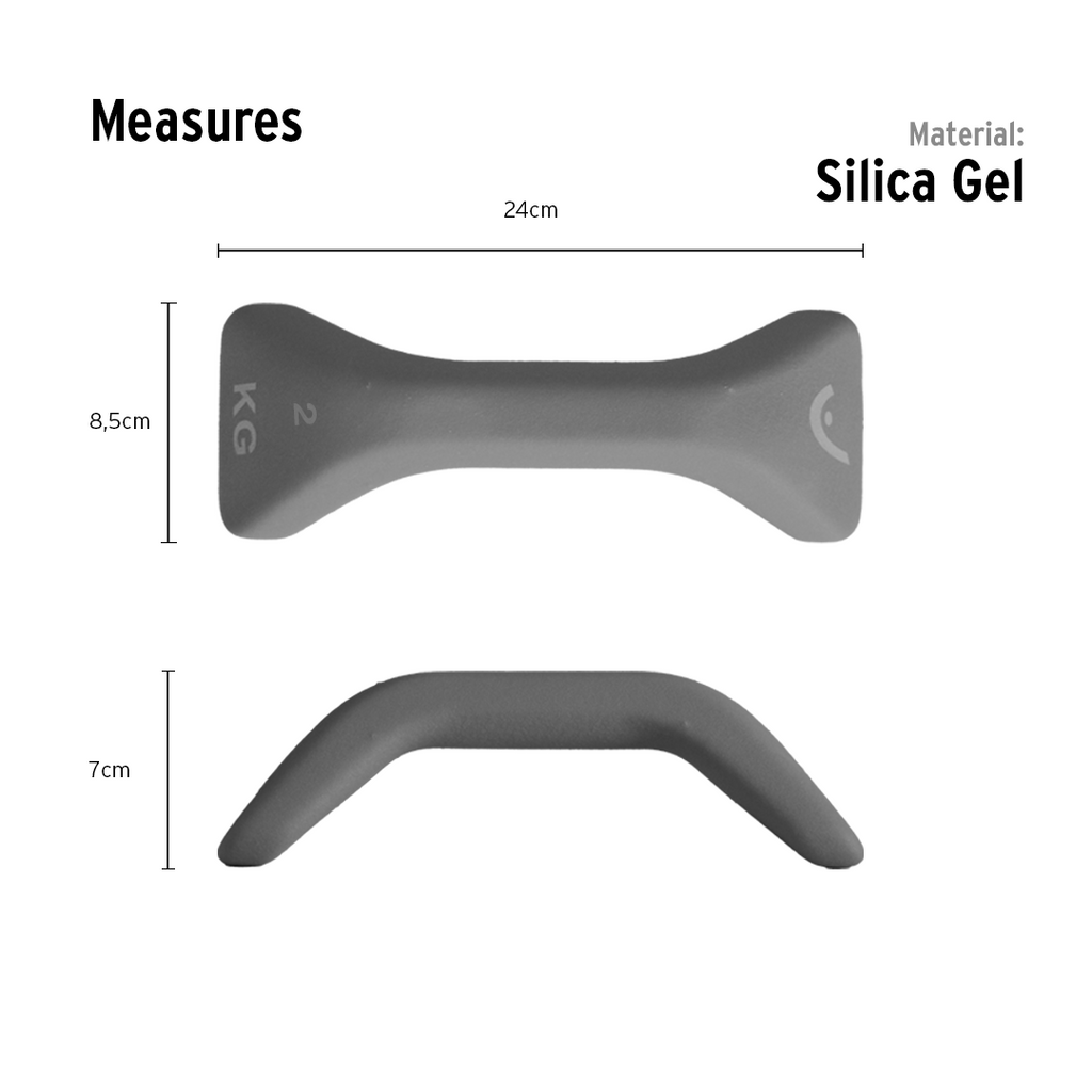 MANCUERNAS DE NEOPRENO 2KG CABEZA